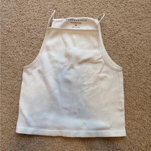 Aeropostale Cropped Ribbed High Neck Tank